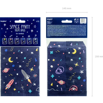 Bolsas para compartir Espacio 14cm 6ud