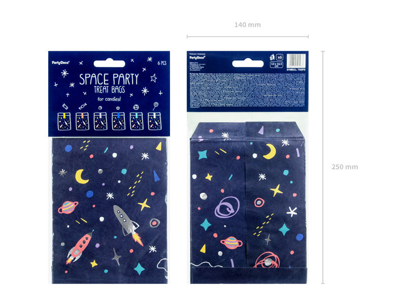 Bolsas para compartir Espacio 14cm 6ud