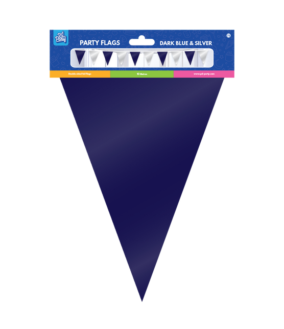 Guirnalda Azul Plata Metalizada 10m