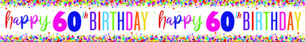 Banderola Feliz Cumpleaños 60 Años 2,74m