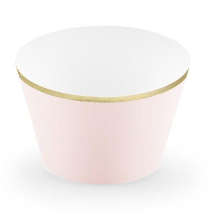 Moldes Cupcake Rosa Claro Pastel 7.6cm 6pcs