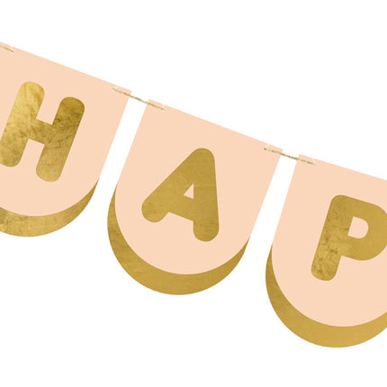 Guirnalda Letra Feliz Cumpleaños Rosa 1,5m