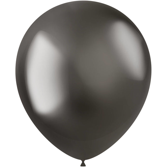 Globos Gris Oscuro Cromados 33cm 50pcs