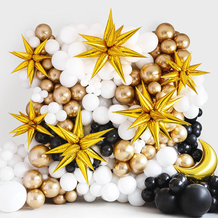 Globo de Helio Estrella 3D Oro Vacío 95cm