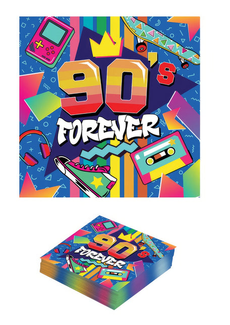 Servilletas 90s 33cm 12ud