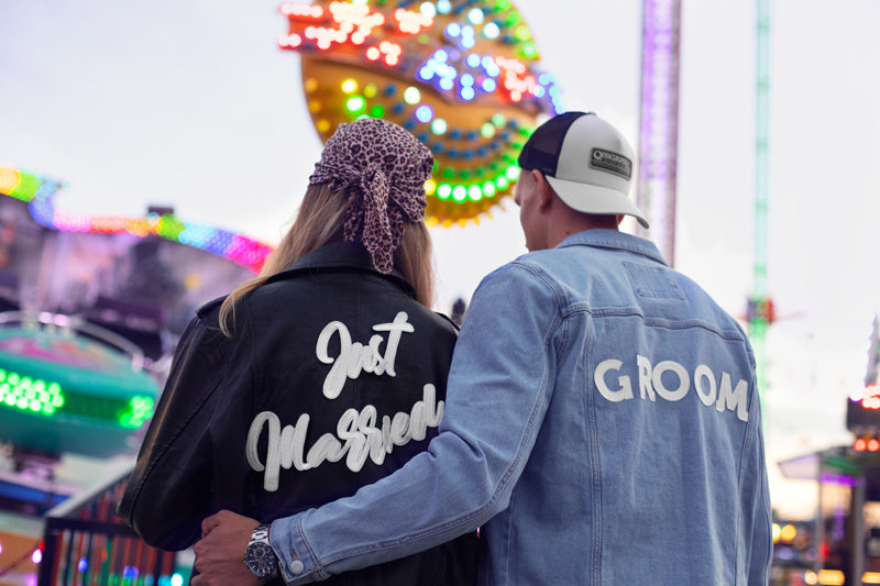 Emblema de hierro Just Married 30cm