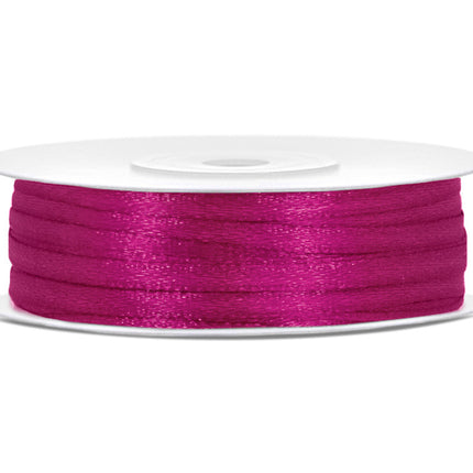 Cinta de raso fucsia 3mm 50m