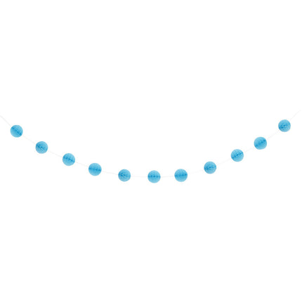 Guirnalda de nido de abeja Azul claro 2,2 m