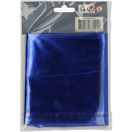 Globo Foil Figura 4 Azul Metalizado XL 86cm Vacío