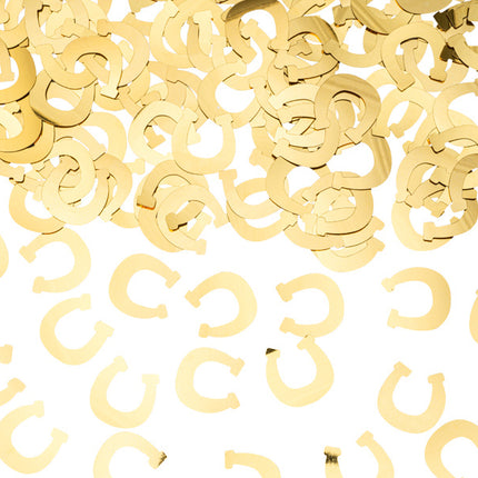 Herraduras de confeti dorado