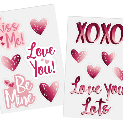 Adhesivo para ventanas Love 12uds.