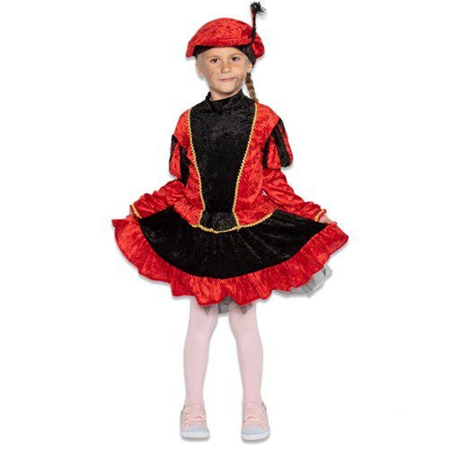 Pietenpak Kind Jurk Con Enagua Rojo