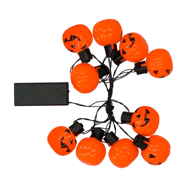 Halloween Guirnalda de luces LED Calabaza 1,75m
