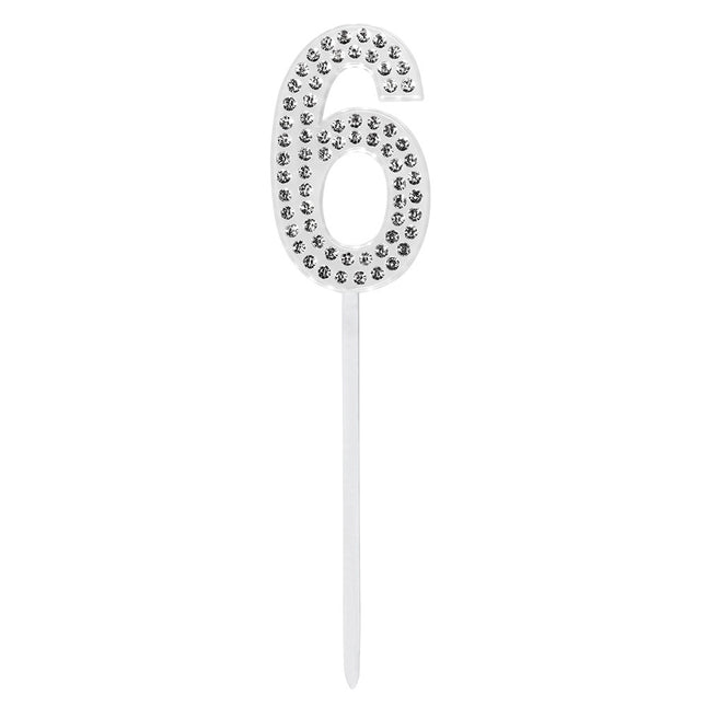 6 Años Adorno para tarta Diamante 10,5cm