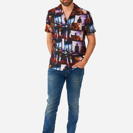 Pesadilla en Elmstreet Camisa Manga Corta Hombre <tc>OppoSuits</tc>