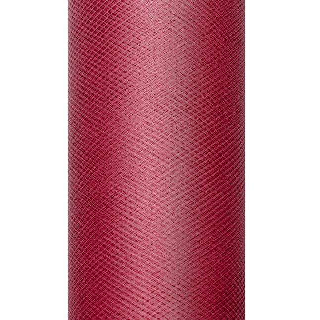 Rollo Tul Rojo Burdeos 15cm 9m