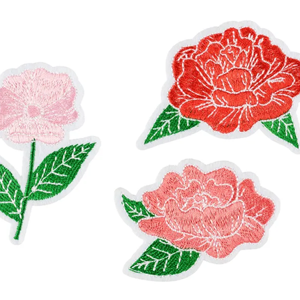 Emblema de Hierro Flores 3pcs