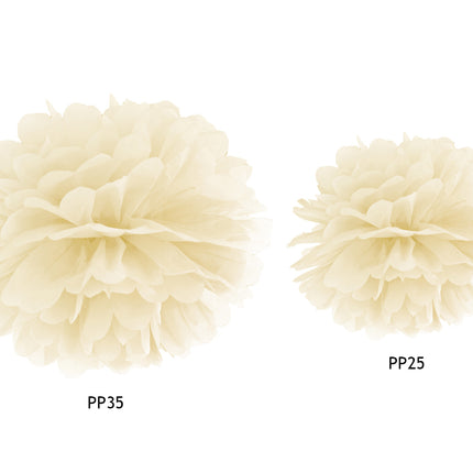 Pompón Crema de Vainilla 25cm