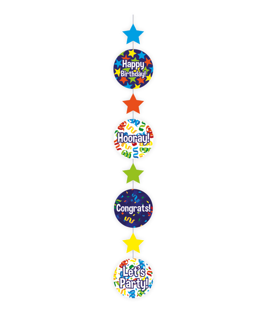 Decoración colgante Feliz Cumpleaños 120cm