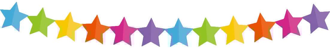 Guirnalda Estrellas de Colores 6m