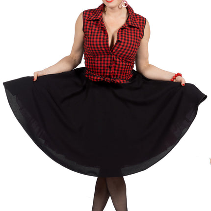 Rock N Roll 50S Vestido Negro Rojo Señoras