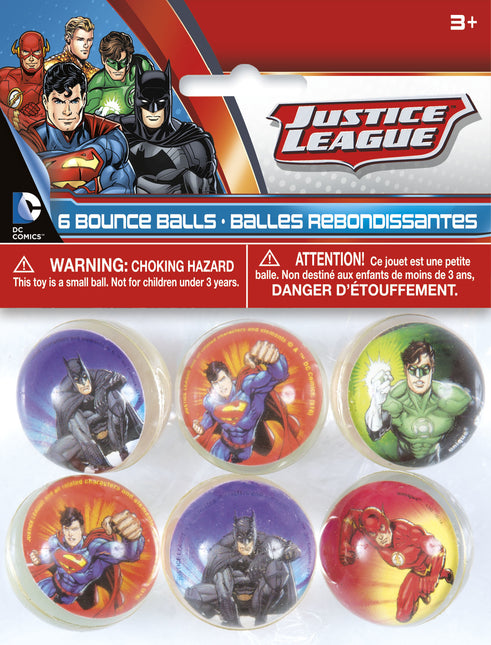Liga de la Justicia Bolas Saltarinas 3cm 6uds.