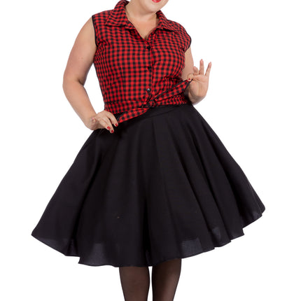 Rock N Roll 50S Vestido Negro Rojo Señoras