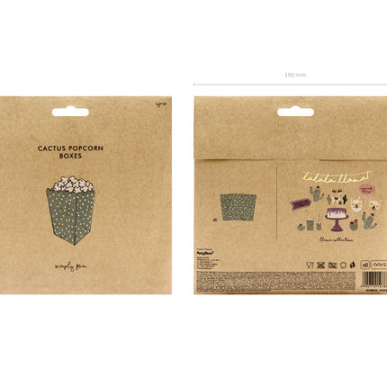 Bandejas para Palomitas Verde Menta 12,5cm 6pcs