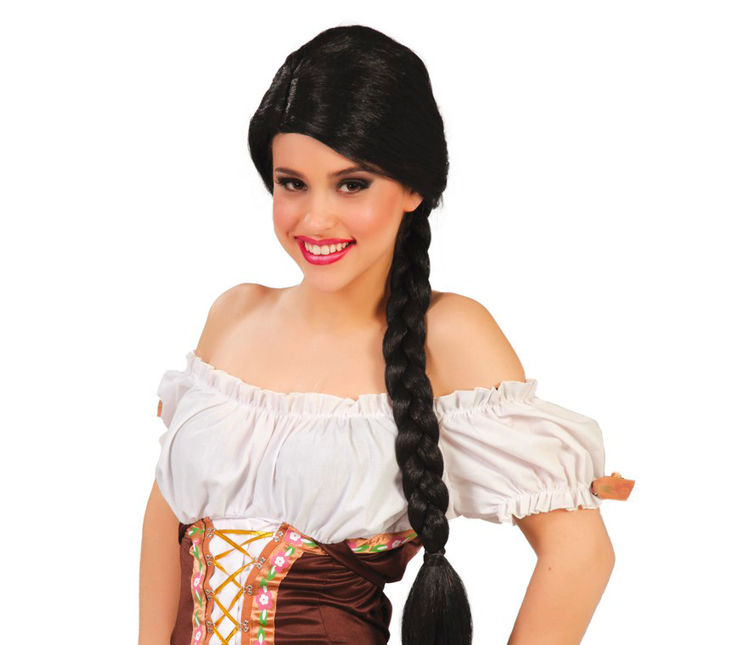 Peluca Trenza Negra
