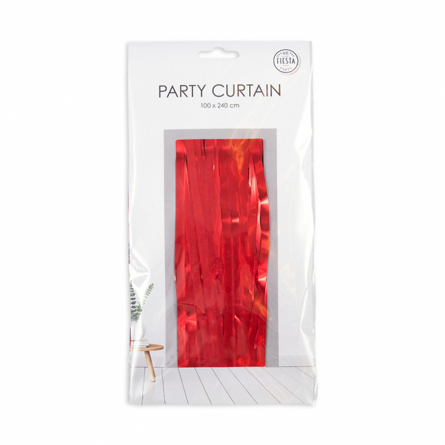 Cortina roja para puertas Film 2,4m