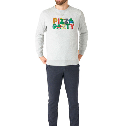 Sudadera Teenage Mutant Hero Turtle Pizza Party Hombre <tc>OppoSuits</tc>