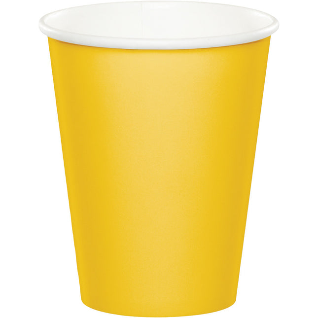 Vasos Amarillos 256ml 24ud