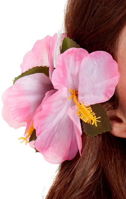 Flor para el pelo Rosa claro 14cm