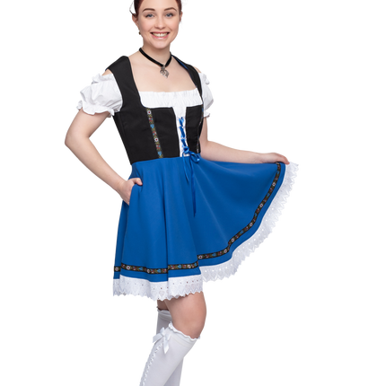 Oktoberfest Vestido Dirndl Oktoberfest Negro Azul Señoras
