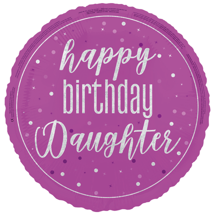 Globo de Helio Feliz Cumpleaños Hija Vacío 45cm
