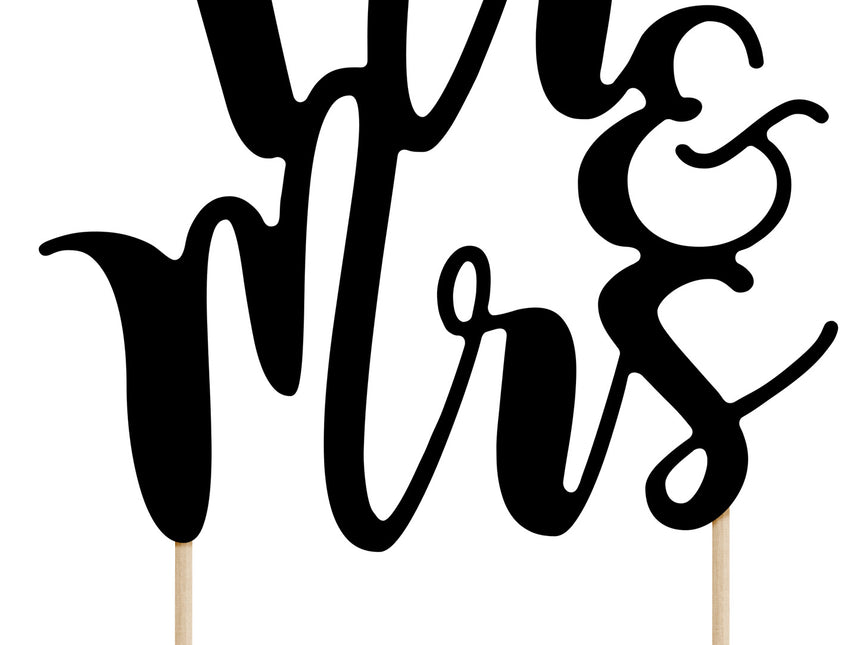 Adorno para tarta Feliz Cumpleaños Negro 25,5cm