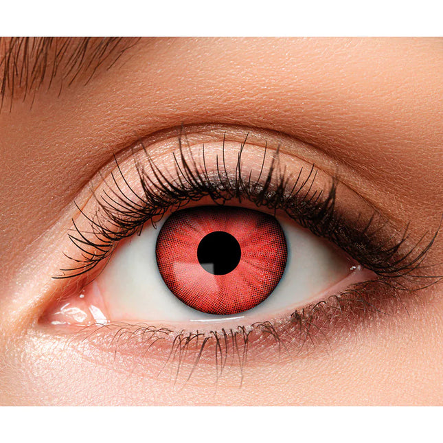 Lentes de color rojo loco