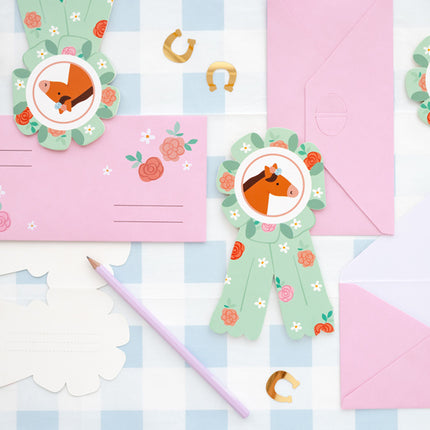 Invitaciones Caballo 19,5cm 6pcs