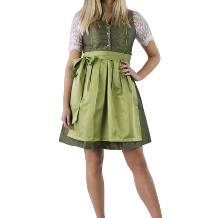 Vestido Dirndl Verde Oscuro Oktoberfest Señoras 2 Piezas