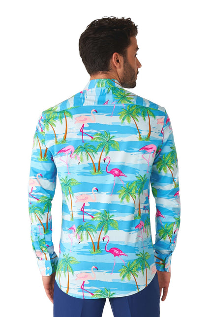 Camisa Hawaii Flamingo Hombre <tc>OppoSuits</tc>