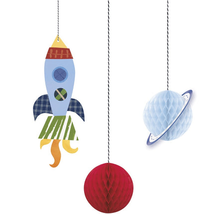Fiesta Espacial Decoración Colgante 3pcs