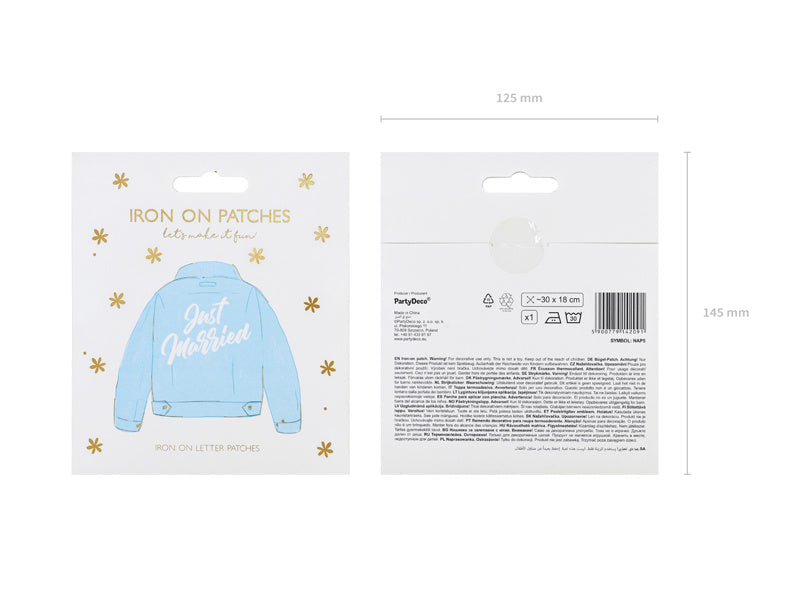 Emblema de hierro Just Married 30cm