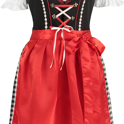 Vestido Dirndl blanco y negro Oktoberfest Damas a cuadros