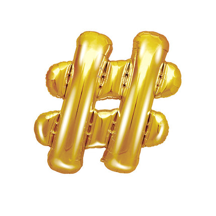 Globo Letra # Oro Vacío 35cm