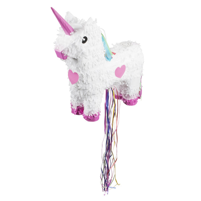 Tira Piñata Unicornio Blanco 47cm