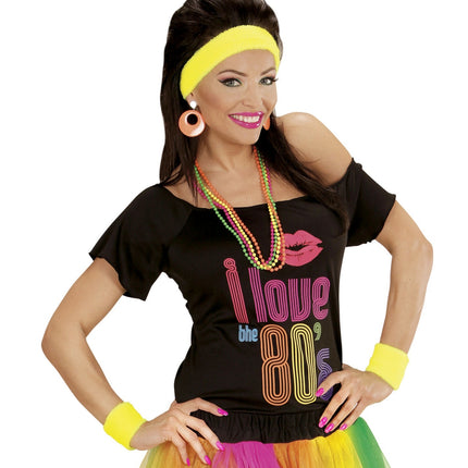 Cinta de sudor amarillo neón 2 piezas