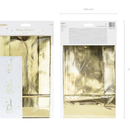 Bolsas Compartidas Oro 28cm 3pcs