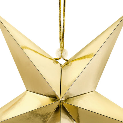Estrella Lampion dorada 30cm