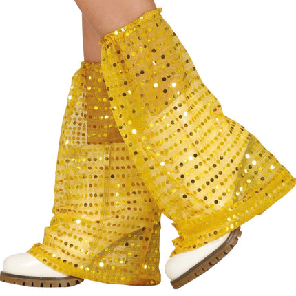 Calientapiernas Dorado Lentejuelas Organza