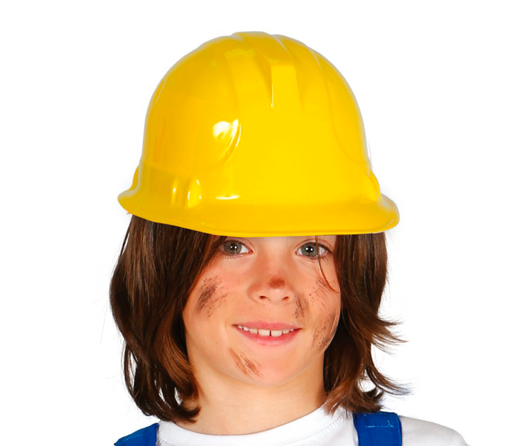 Casco Construcción Amarillo Niño